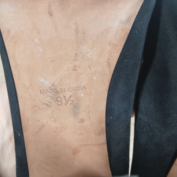 Madewell Black Leather Round Toe Block Heel Classic Office Dress Pumps 421 - Picture 11 of 13